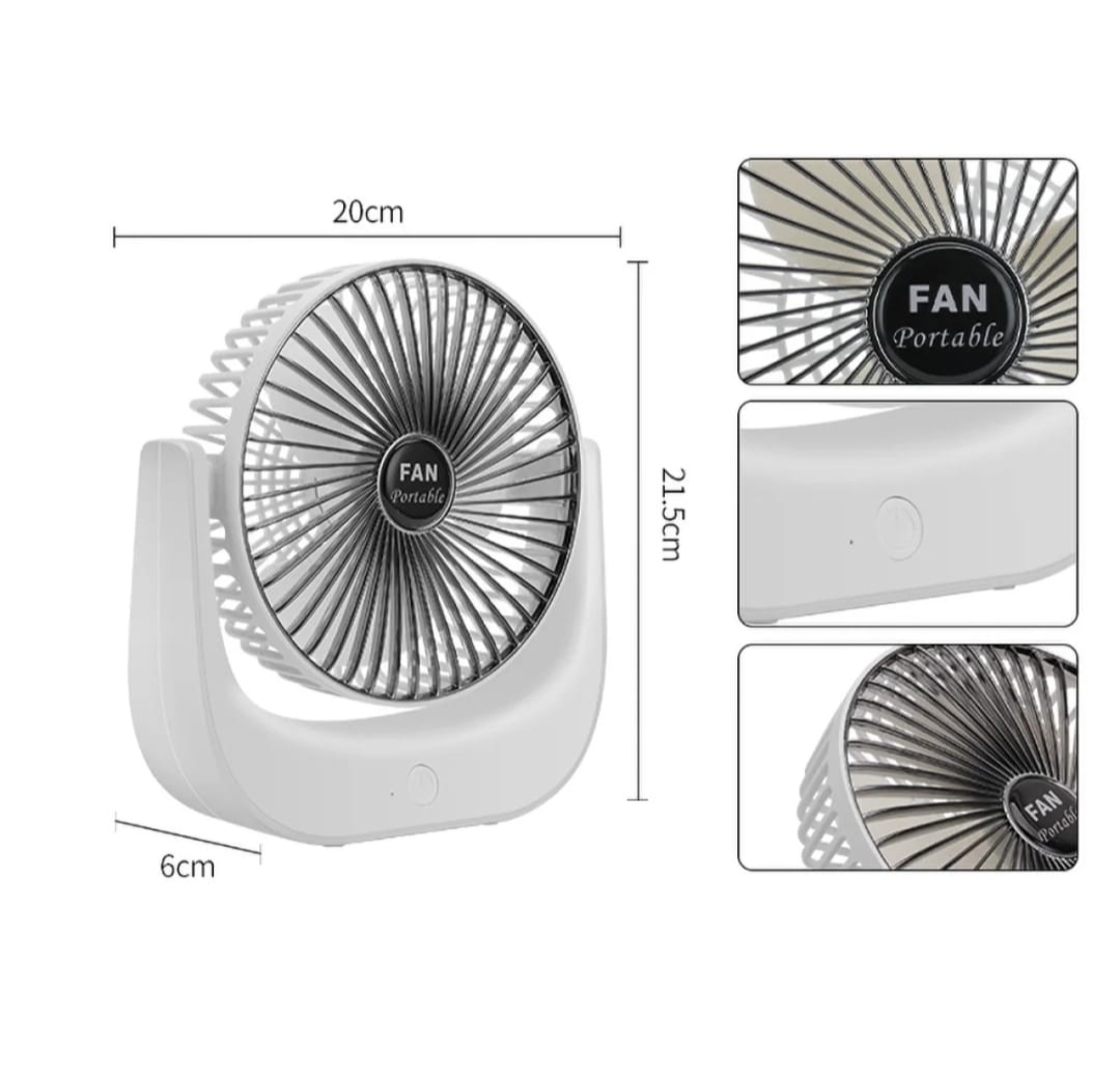 Desktop Mini Fan, Wide Angle Portab
