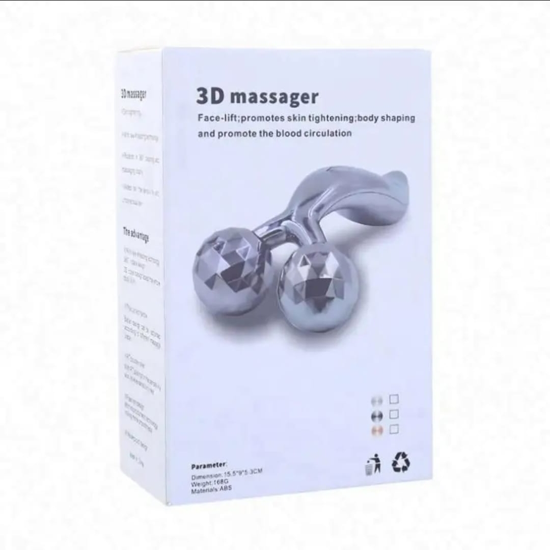 3D Massager Manual Roller Massager 360 Rotate Roller Face Body Massager